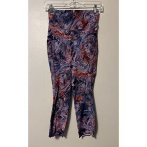 Lululemon Base Pace HR Crop 23” Brushed Nulux High Rise Size 4 Purple Multicolor